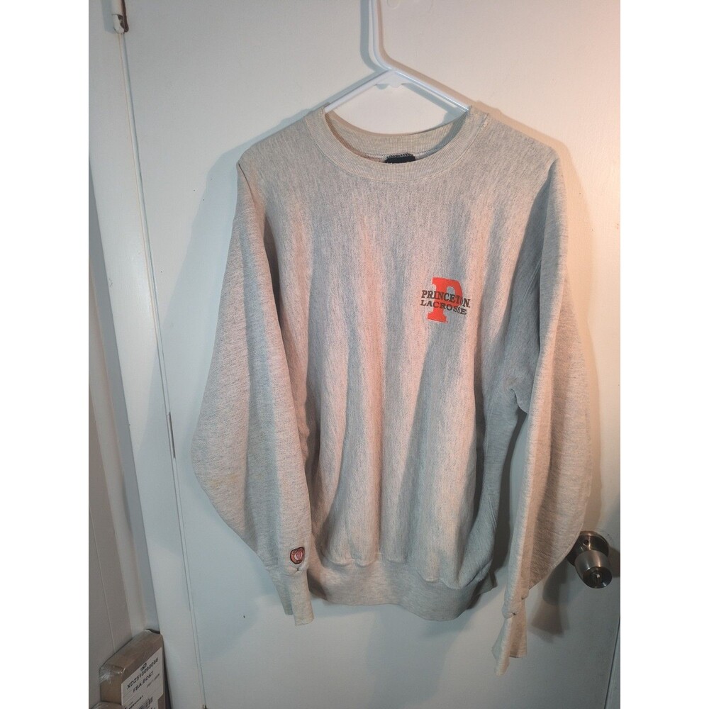 Vintage 90s Princeton Lacrosse Sweatshirt XL Heavyweight Cross Grain Made in USA